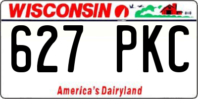 WI license plate 627PKC