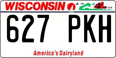 WI license plate 627PKH