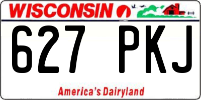 WI license plate 627PKJ