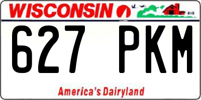 WI license plate 627PKM