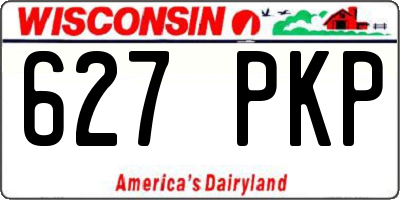 WI license plate 627PKP