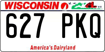 WI license plate 627PKQ