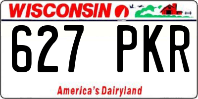 WI license plate 627PKR