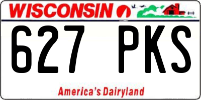 WI license plate 627PKS