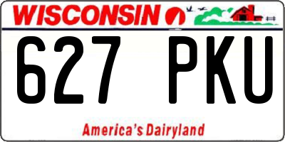 WI license plate 627PKU