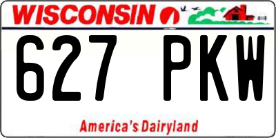 WI license plate 627PKW