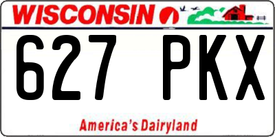 WI license plate 627PKX