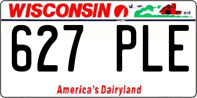 WI license plate 627PLE