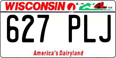 WI license plate 627PLJ