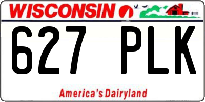 WI license plate 627PLK