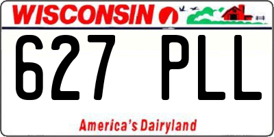 WI license plate 627PLL