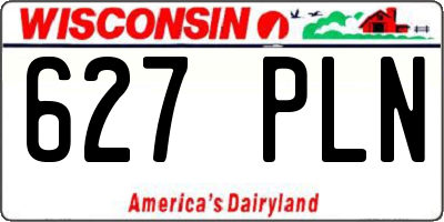 WI license plate 627PLN