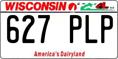 WI license plate 627PLP