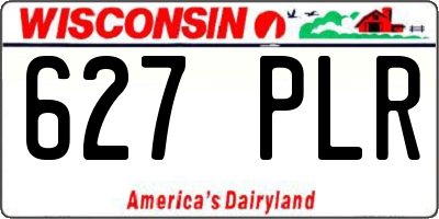 WI license plate 627PLR