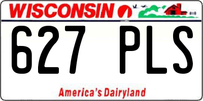 WI license plate 627PLS