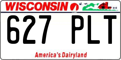 WI license plate 627PLT