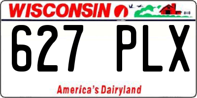 WI license plate 627PLX