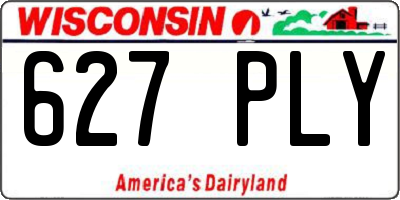 WI license plate 627PLY