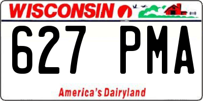 WI license plate 627PMA