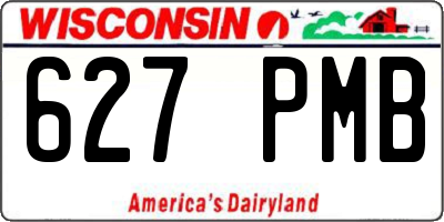 WI license plate 627PMB