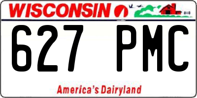 WI license plate 627PMC