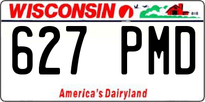 WI license plate 627PMD