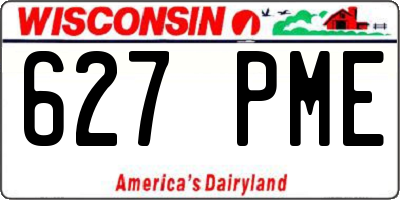 WI license plate 627PME