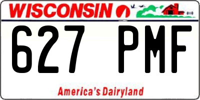 WI license plate 627PMF