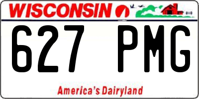 WI license plate 627PMG