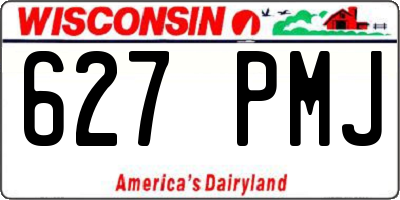 WI license plate 627PMJ