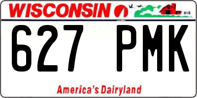 WI license plate 627PMK