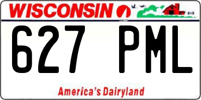 WI license plate 627PML