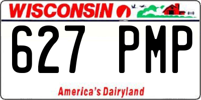 WI license plate 627PMP