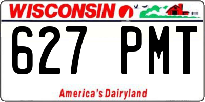 WI license plate 627PMT
