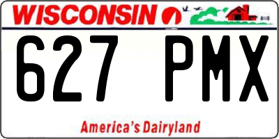 WI license plate 627PMX