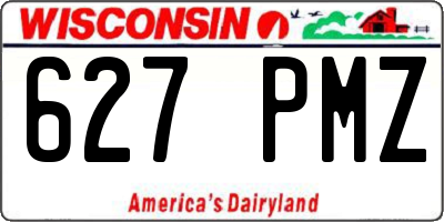 WI license plate 627PMZ