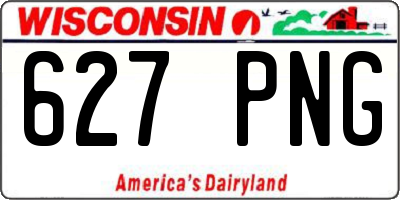 WI license plate 627PNG
