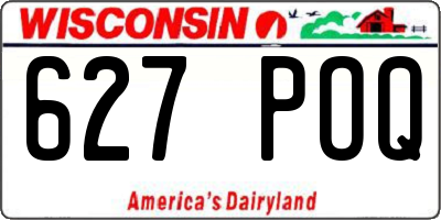 WI license plate 627POQ