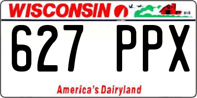 WI license plate 627PPX
