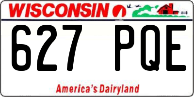 WI license plate 627PQE