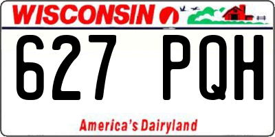 WI license plate 627PQH
