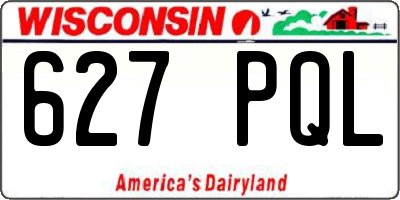 WI license plate 627PQL