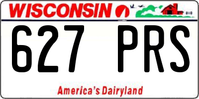 WI license plate 627PRS