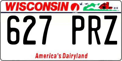 WI license plate 627PRZ