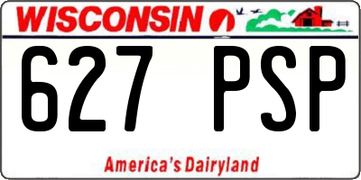 WI license plate 627PSP