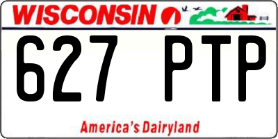 WI license plate 627PTP