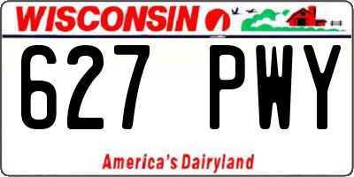 WI license plate 627PWY