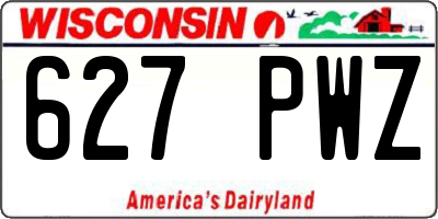 WI license plate 627PWZ
