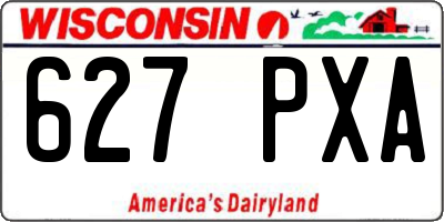 WI license plate 627PXA
