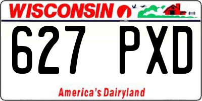 WI license plate 627PXD